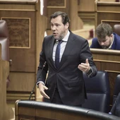 Óscar Puente, durante una sesión plenaria en el Congreso Óscar Puente, durante una sesión plenaria en el Congreso