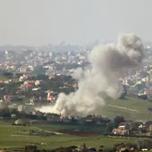 Imagen de los bombardeos israelíes en el sur del Líbano. Imagen de los bombardeos israelíes en el sur del Líbano.