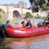 Labores de búsqueda de Pablo Cebolla en el río Ebro