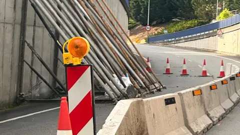 O PP esixe a reparación urxente e integral do muro da N-120 no Pino O PP esixe a reparación urxente e integral do muro da N-120 no Pino