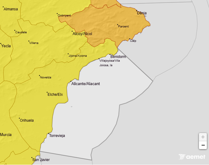 La posibilidad de lluvia activa este jueves el aviso amarillo de la Aemet en Elche, Santa Pola y Crevillent La posibilidad de lluvia activa este jueves el aviso amarillo de la Aemet en Elche, Santa Pola y Crevillent