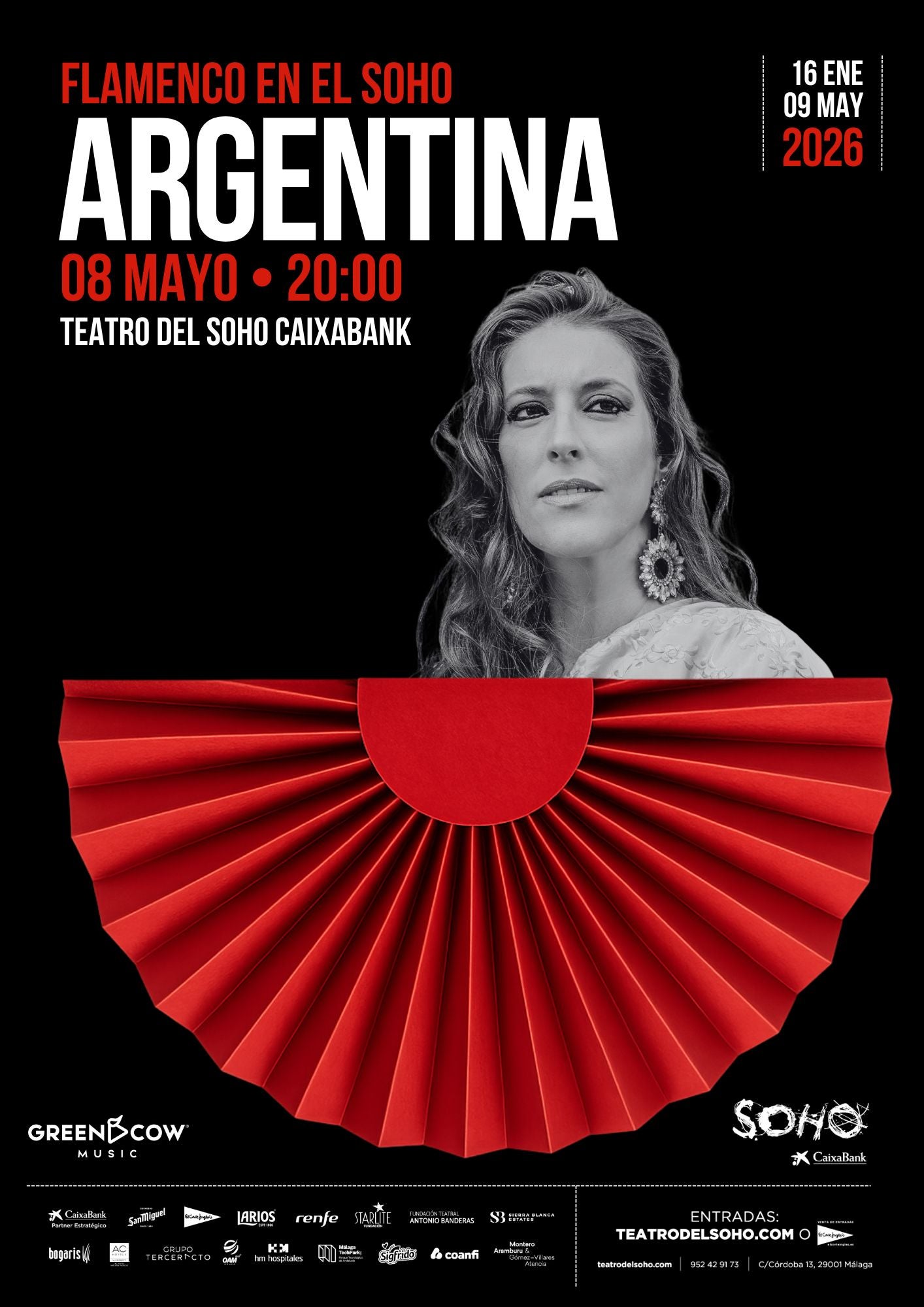 Argentina trae al Teatro del Soho Caixabank su espectáculo 'Flamenco por Cantaora' Argentina trae al Teatro del Soho Caixabank su espectáculo 'Flamenco por Cantaora'