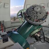 Cámara Cosmos-6k instalada en el foco del telescopio de 1,23 metros de Calar Alto, en Gérgal (Almería).