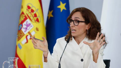  La ministra de Sanidad, M&oacute;nica Garc&iacute;a durante la rueda de prensa tras la reuni&oacute;n de seguimiento para atender la solicitud de la Organizaci&oacute;n Mundial de la Salud (OMS) 