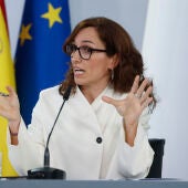  La ministra de Sanidad, Mónica García durante la rueda de prensa tras la reunión de seguimiento para atender la solicitud de la Organización Mundial de la Salud (OMS) 