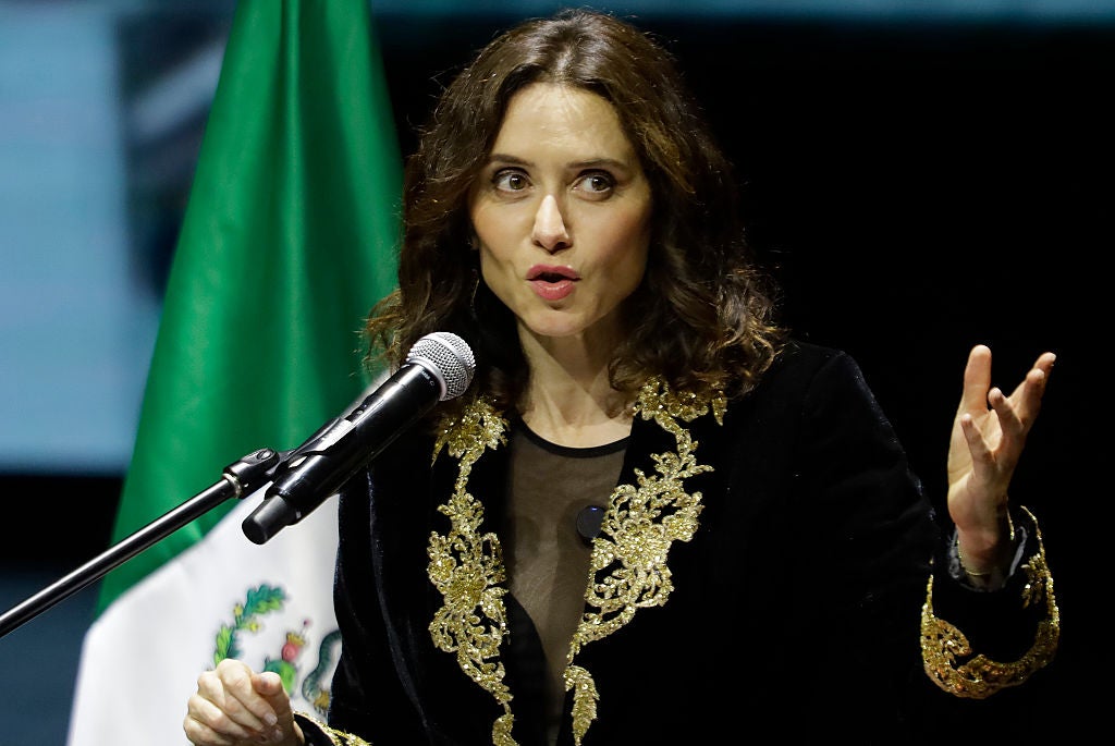 Isabel Díaz Ayuso, presidenta de la Comunidad de Madrid, asiste a la presentación de ''La Malinche'', el musical, en el Frontón de la Ciudad de México, México, el 4 de mayo de 2026. El musical aborda los acontecimientos históricos relacionados con el colonizador español Hernán Cortés y el pueblo de la Gran Tenochtitlán. Isabel Díaz Ayuso, presidenta de la Comunidad de Madrid, asiste a la presentación de ''La Malinche'', el musical, en el Frontón de la Ciudad de México, México, el 4 de mayo de 2026. El musical aborda los acontecimientos históricos relacionados con el colonizador español Hernán Cortés y el pueblo de la Gran Tenochtitlán.