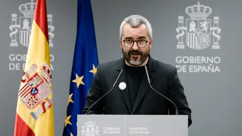 El secretario de Estado de Sanidad, Javier Padilla, durante la rueda de prensa. El secretario de Estado de Sanidad, Javier Padilla, durante la rueda de prensa.