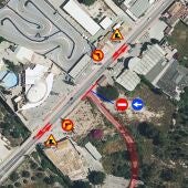 El acceso a la Partida de l’Armanello estará cerrado al tráfico hasta el 24 de mayo por las obras del nuevo colector del Palau