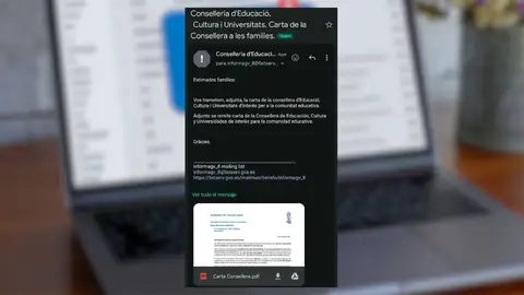 Denuncian el uso de correos de familias para comunicar la postura de la Conselleria sobre la huelga docente Denuncian el uso de correos de familias para comunicar la postura de la Conselleria sobre la huelga docente