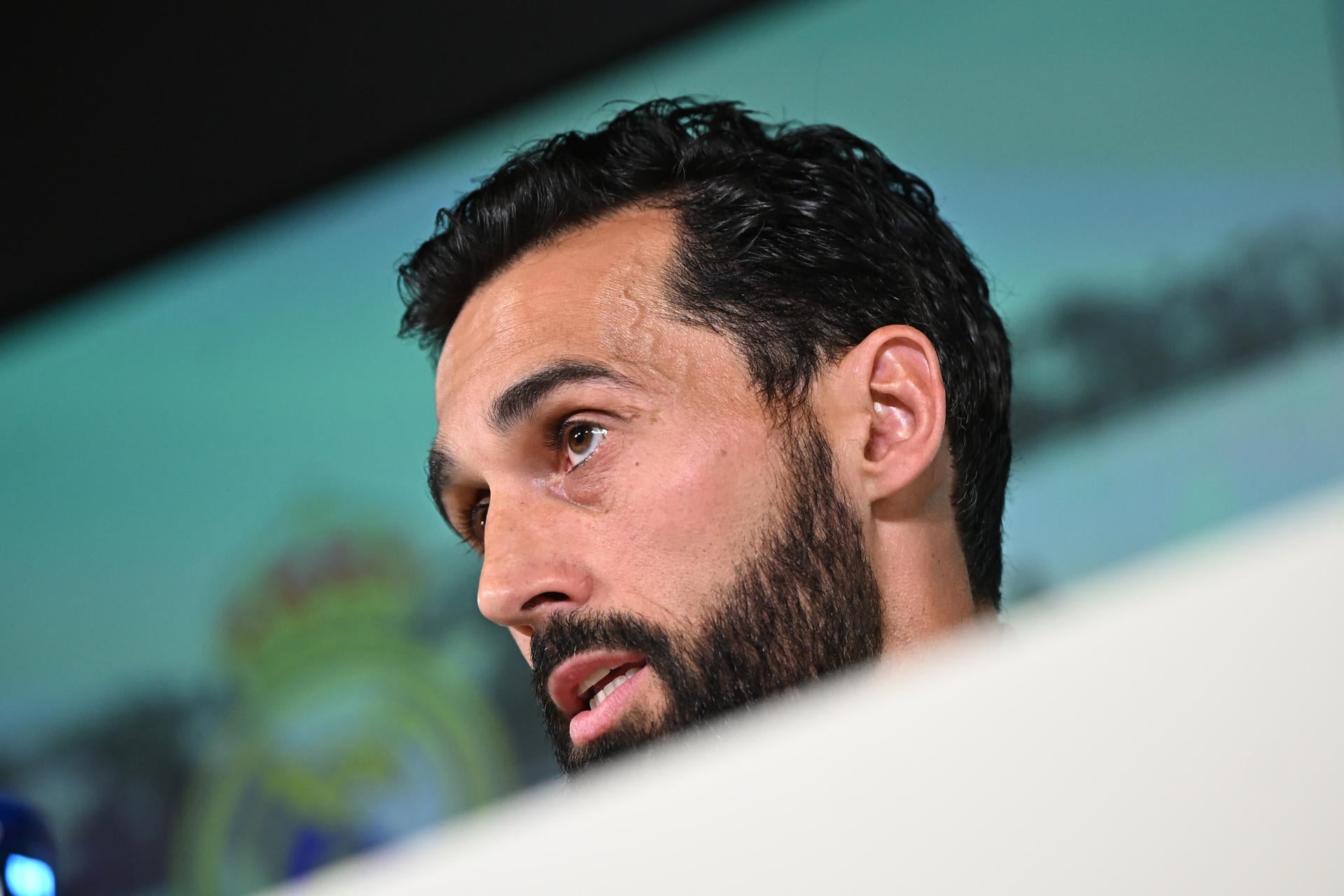 Álvaro Arbeloa durante una rueda de prensa Álvaro Arbeloa durante una rueda de prensa