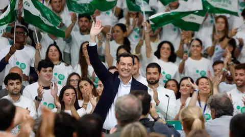 El candidato popular a las elecciones de Andalucía y actual presidente de la Junta, Juanma Moreno. El candidato popular a las elecciones de Andalucía y actual presidente de la Junta, Juanma Moreno.