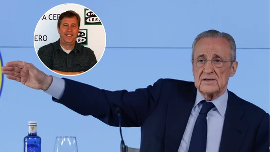 Florentino Pérez durante la rueda de prensa Florentino Pérez durante la rueda de prensa