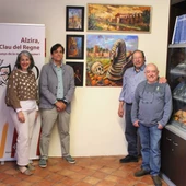 Mónica Ibáñez, directora del Museo Municipal de Alzira; Alfons Domínguez, alcalde de Alzira; Antonio Espinar; y Xavier Pérez, concejal de Patrimonio Histórico Mónica Ibáñez, directora del Museo Municipal de Alzira; Alfons Domínguez, alcalde de Alzira; Antonio Espinar; y Xavier Pérez, concejal de Patrimonio Histórico