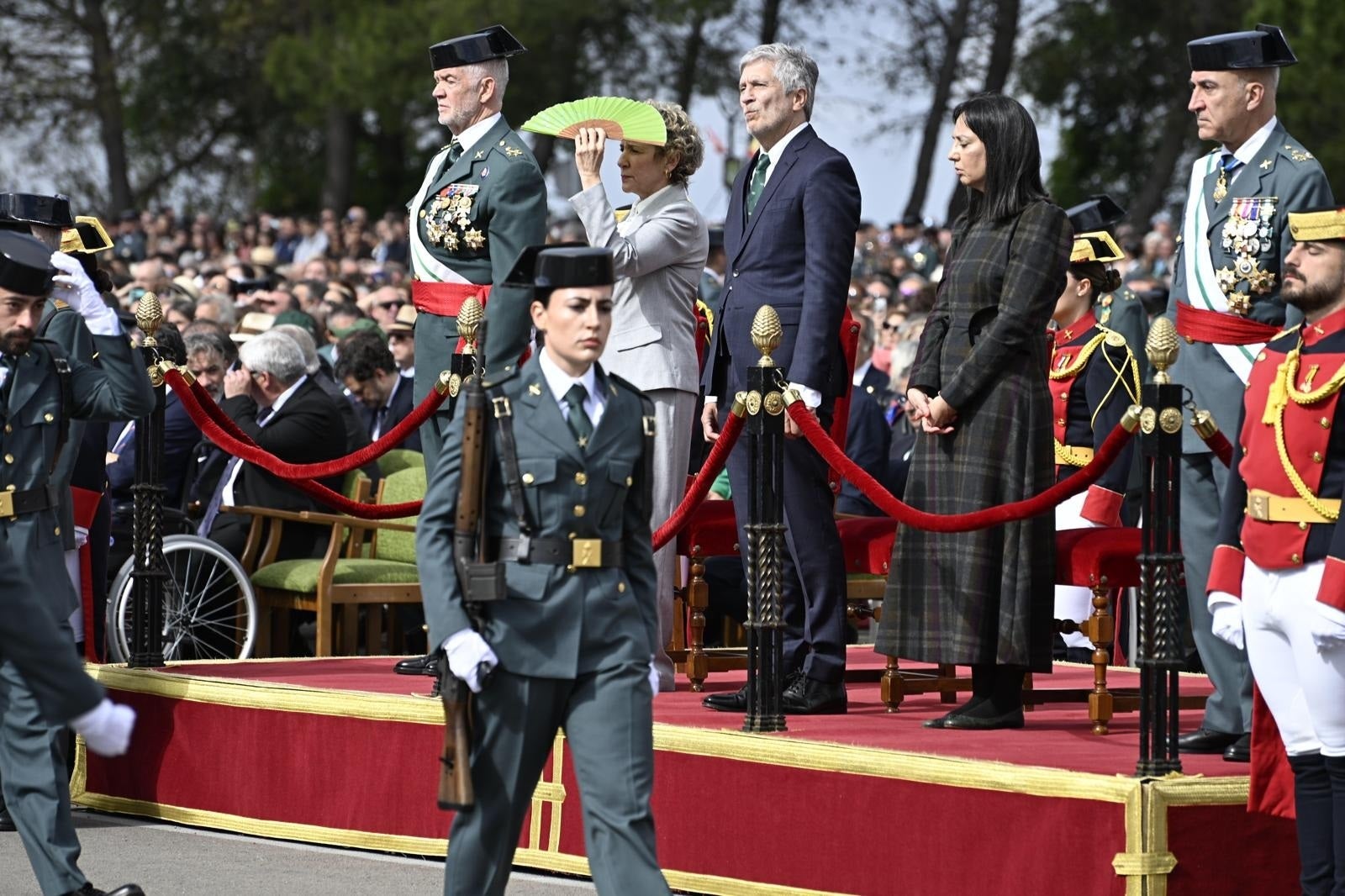 Marlaska, presidiendo el acto de jura de bandera en la Academia de la Guardia Civil en Baeza. Marlaska, presidiendo el acto de jura de bandera en la Academia de la Guardia Civil en Baeza.