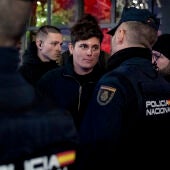 El activista Vito Quiles durante una concentración en Madrid. 