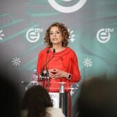 La secretaria general del PSOE-A y candidata a la Presidencia de la Junta de Andalucía, María Jesús Montero