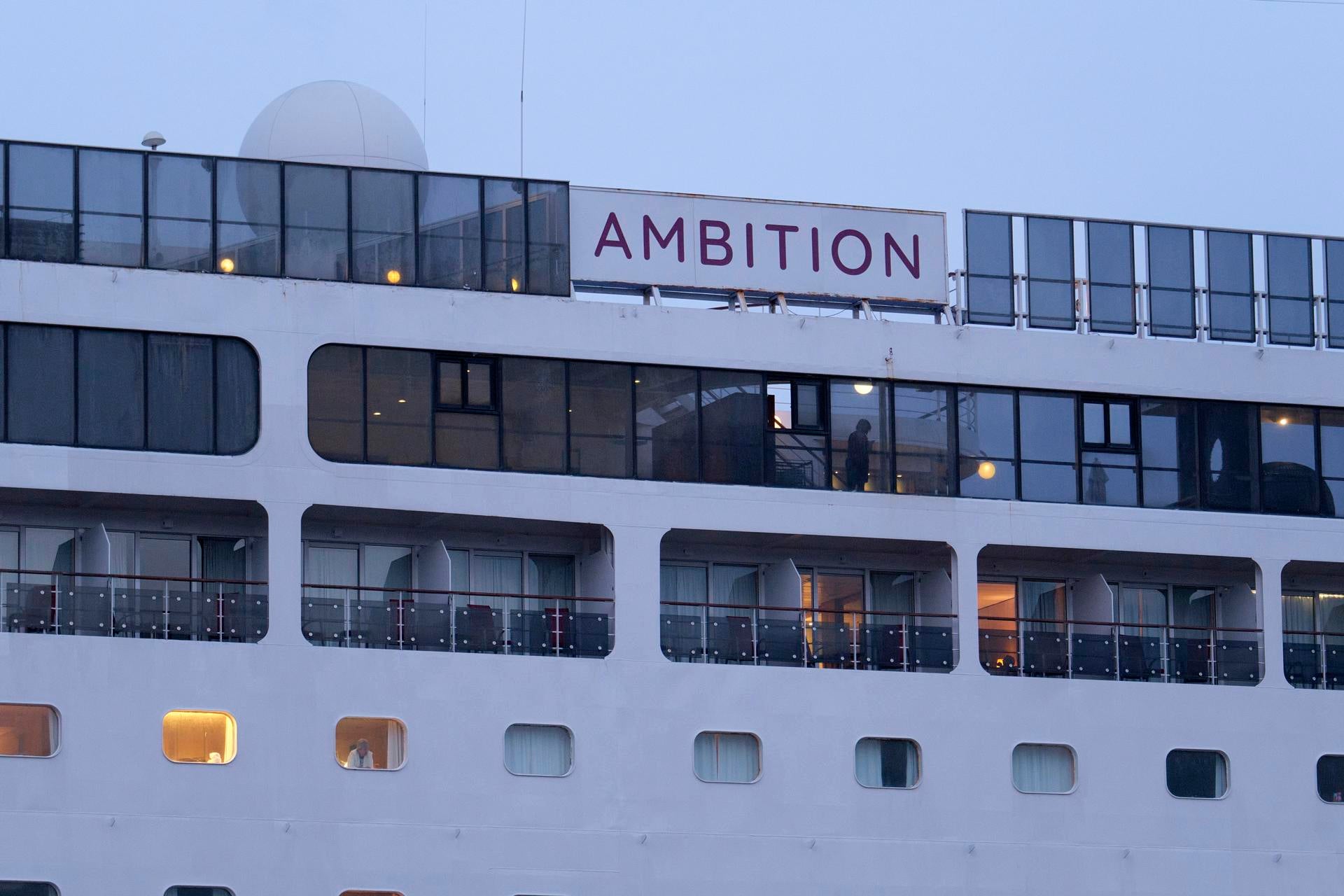 El crucero 'Ambition' afectado por el brote de gastroenteritis. El crucero 'Ambition' afectado por el brote de gastroenteritis.