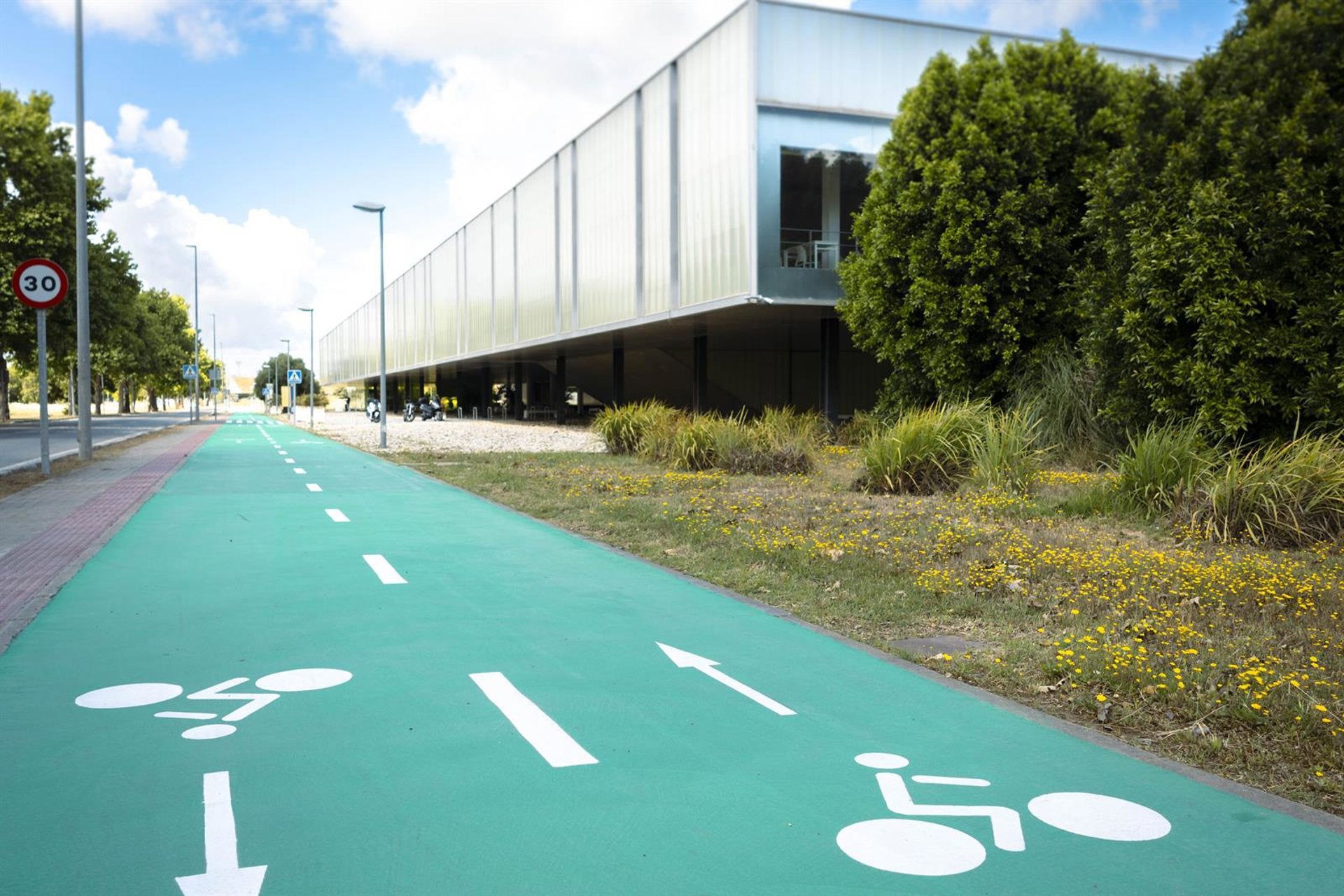 Reabierto el carril bici que conecta Sevilla con la UPO tras finalizar las obras de mejora Reabierto el carril bici que conecta Sevilla con la UPO tras finalizar las obras de mejora