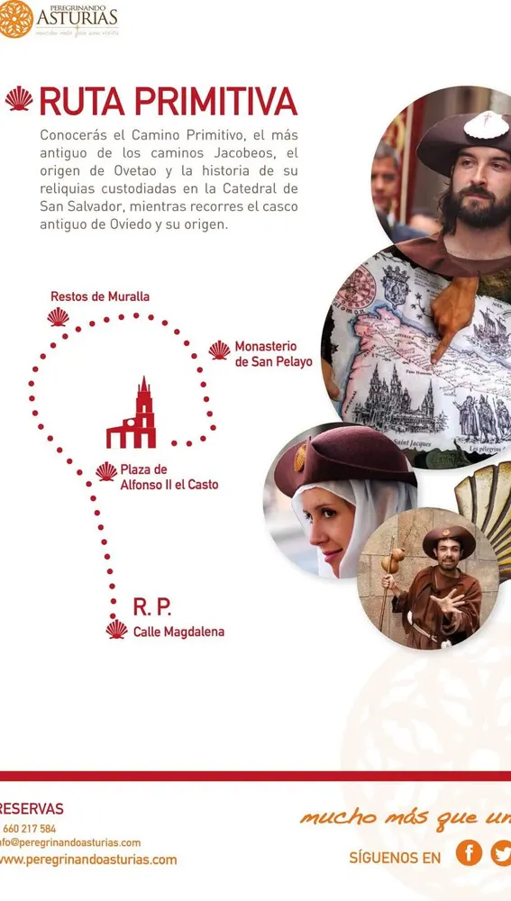 Cartel anunciador de las visitas teatralizadas al Camino Primitivo Cartel anunciador de las visitas teatralizadas al Camino Primitivo
