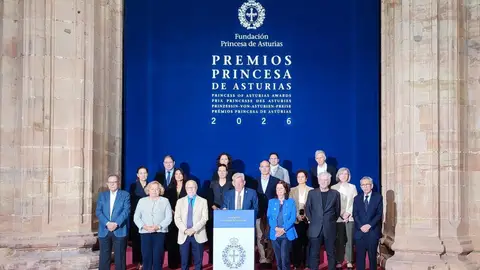 Jurado del Premio Princesa de Asturias de Investigación Científica y Técnica 2026 durante la lectura del fallo en Oviedo. Jurado del Premio Princesa de Asturias de Investigación Científica y Técnica 2026 durante la lectura del fallo en Oviedo.