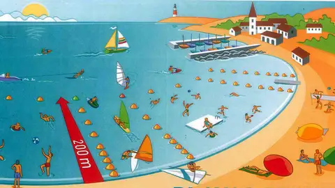 Continúa la instalación del balizamiento de playas en la Costa del Sol Occidental Continúa la instalación del balizamiento de playas en la Costa del Sol Occidental
