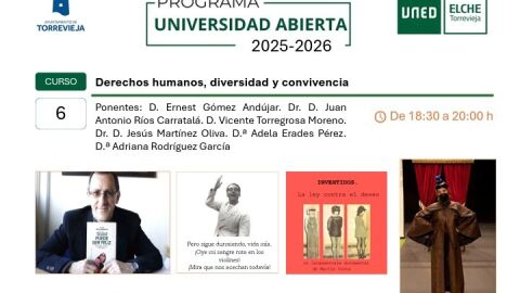 La mesa redonda 'Derechos humanos, diversidad y convivencia' con Ernest Gómez Andújar clausura el sexto curso del Aula UNED Torrevieja La mesa redonda 'Derechos humanos, diversidad y convivencia' con Ernest Gómez Andújar clausura el sexto curso del Aula UNED Torrevieja