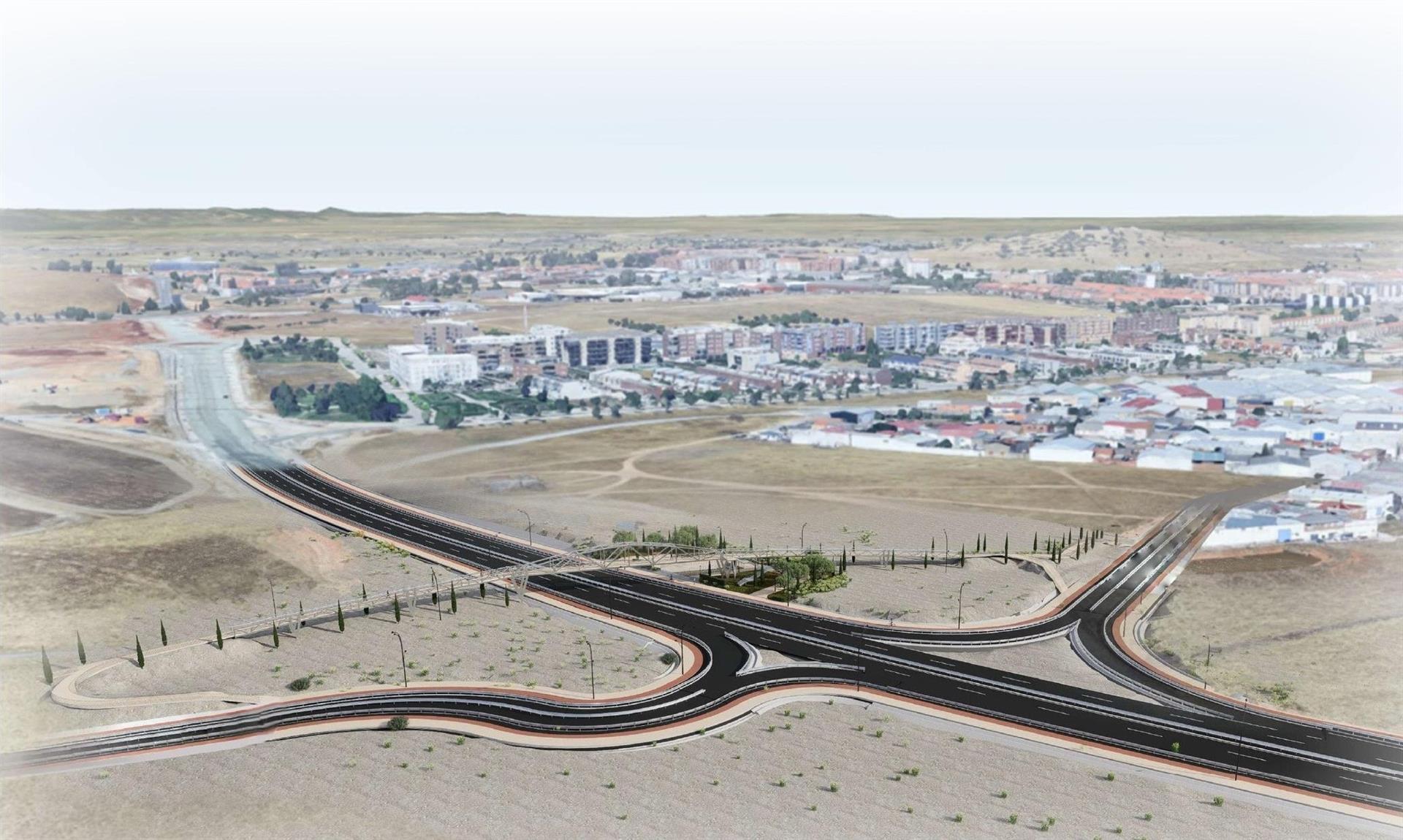 La nueva pasarela peatonal de la ronda sureste de Cáceres tendrá 165 metros y rampas adornadas con cipreses La nueva pasarela peatonal de la ronda sureste de Cáceres tendrá 165 metros y rampas adornadas con cipreses
