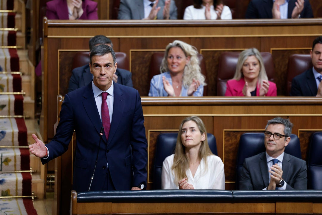 El presidente del Gobierno, Pedro Sánchez, durante la sesión de control El presidente del Gobierno, Pedro Sánchez, durante la sesión de control