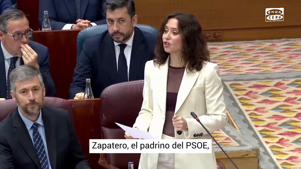 Ayuso tilda a Zapatero de "padrino del sanchismo" y advierte que Sánchez ha "unido" su destino al del expresidente Ayuso tilda a Zapatero de "padrino del sanchismo" y advierte que Sánchez ha "unido" su destino al del expresidente