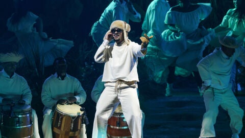 Bad Bunny, en uno de los conciertos de la residencia 'No me quiero ir de aqu&iacute;' en Puerto Rico.