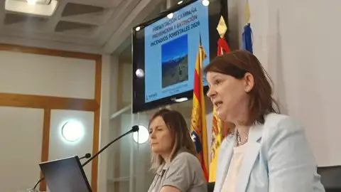 Oliván y Ureta durante la presentación Oliván y Ureta durante la presentación