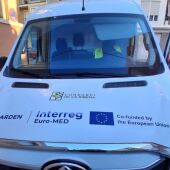 Furgoneta eléctrica usada en el reparto cero emisiones