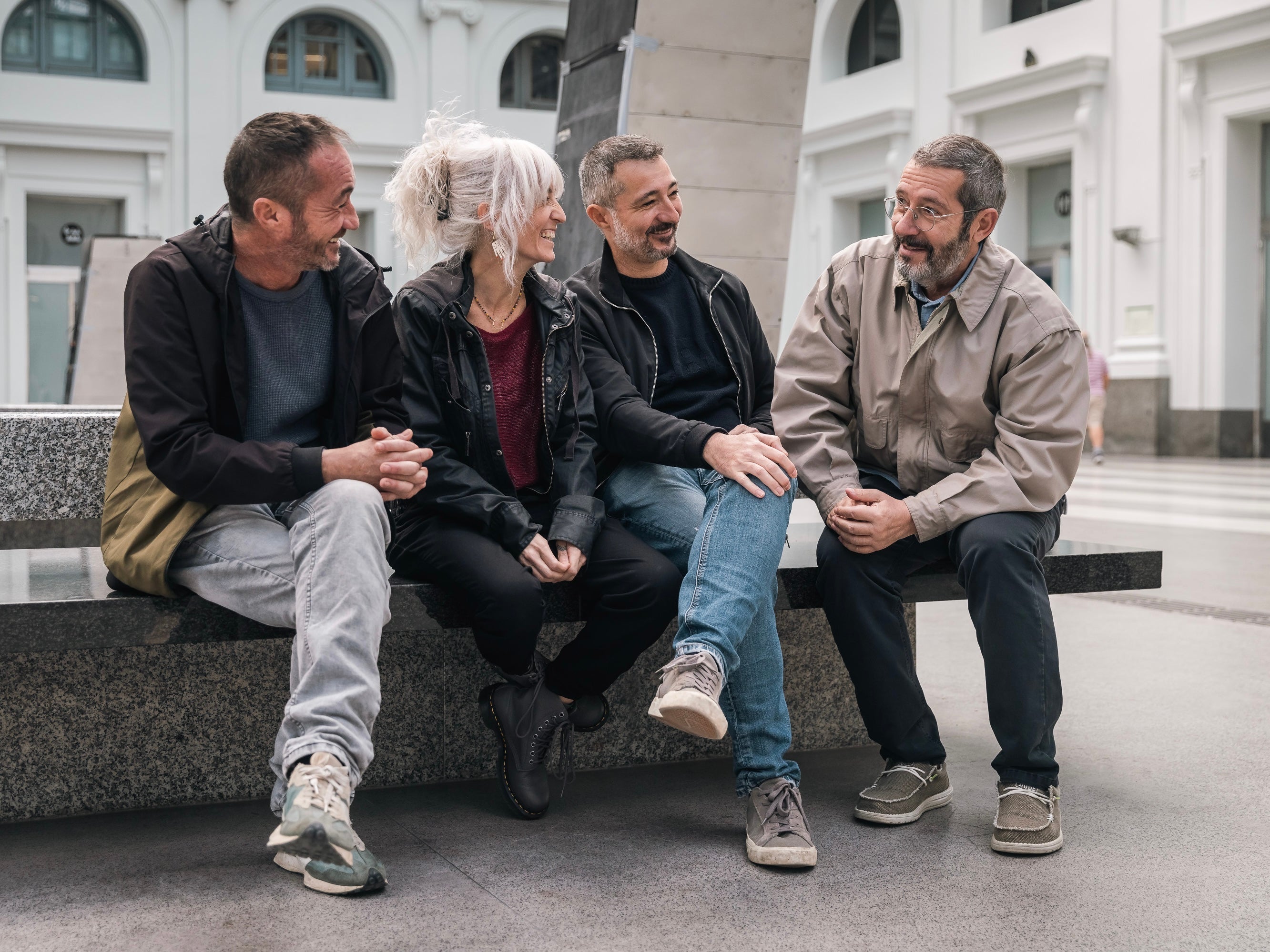 Elvira, Ricard y Ramón Morales con Carles Porta Elvira, Ricard y Ramón Morales con Carles Porta