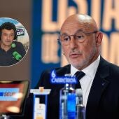 Imagen del seleccionador Luis de la Fuente y de Alfredo Martínez