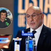 Imagen del seleccionador Luis de la Fuente y de Alfredo Martínez Imagen del seleccionador Luis de la Fuente y de Alfredo Martínez