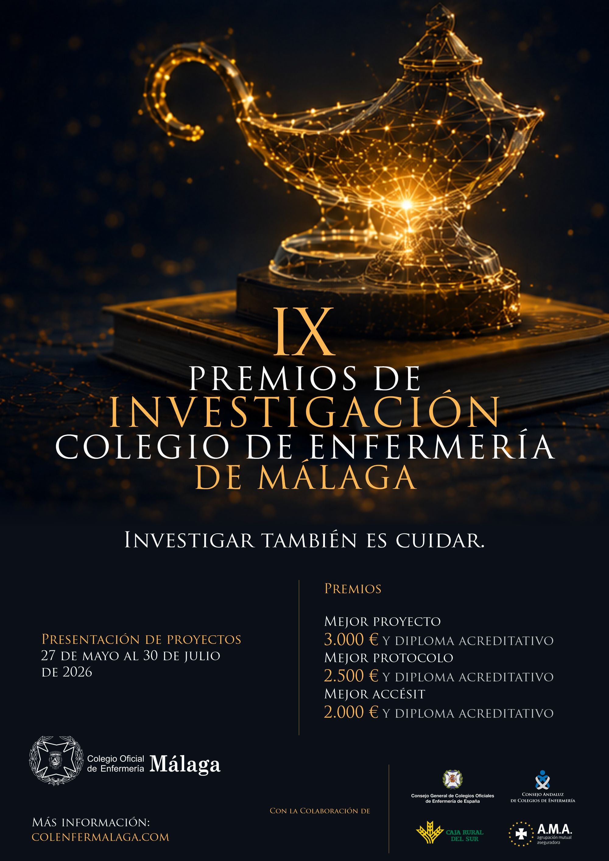 La enfermería andaluza vuelve a tener una cita con la investigación: el Colegio de Enfermería de Málaga convoca la IX edición de sus premios científicos La enfermería andaluza vuelve a tener una cita con la investigación: el Colegio de Enfermería de Málaga convoca la IX edición de sus premios científicos