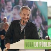 El expresidente José Luis Rodríguez Zapatero en un acto en Andalucía