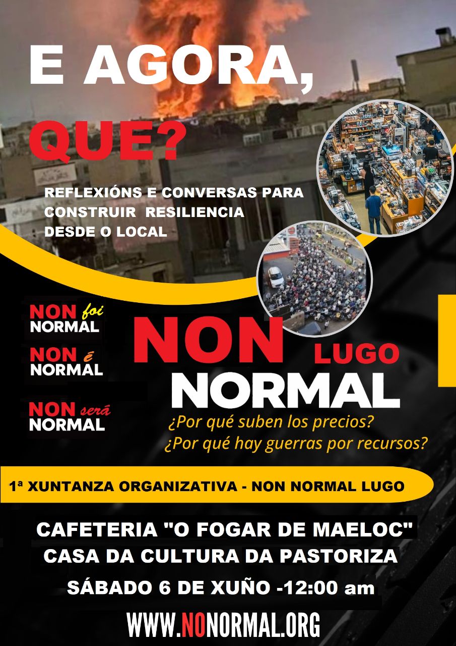 Llega a Lugo la iniciativa científica No Normal para concienciar sobre el fin del modelo de vida actual Llega a Lugo la iniciativa científica No Normal para concienciar sobre el fin del modelo de vida actual