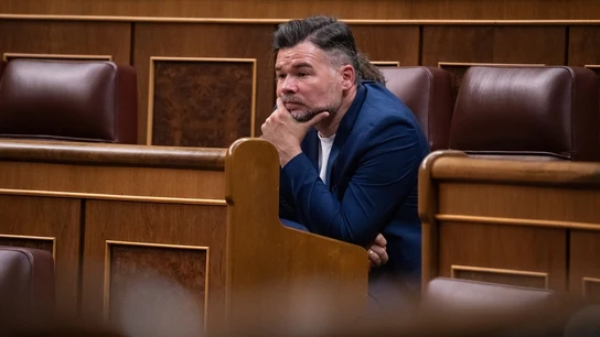 Gabriel Rufián durante la sesión plenaria en el Congreso Gabriel Rufián durante la sesión plenaria en el Congreso