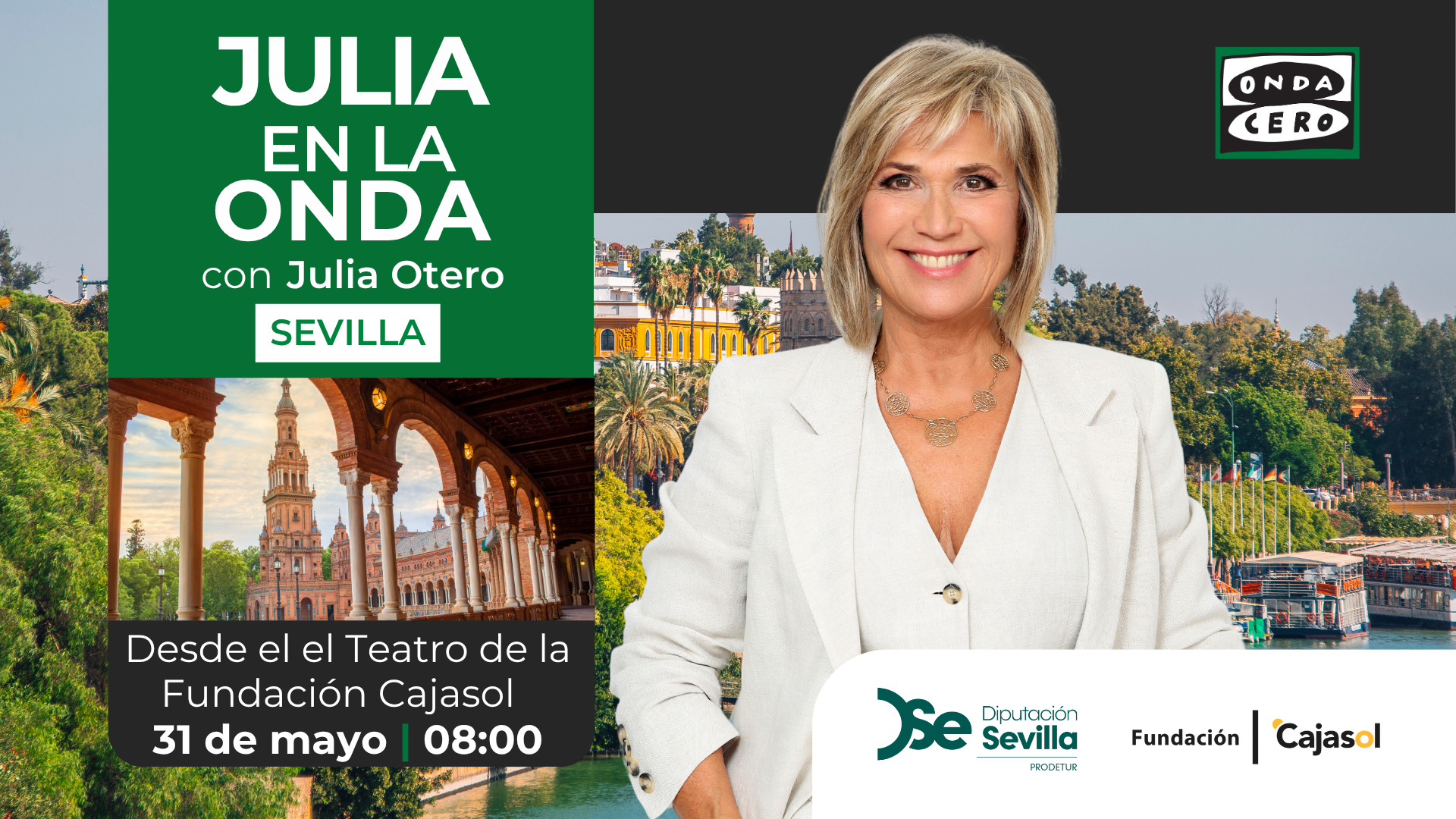 Programa especial de Julia en la onda desde Fundación Cajasol en Sevilla Programa especial de Julia en la onda desde Fundación Cajasol en Sevilla