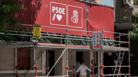 Fachada de la sede nacional del PSOE en Ferraz, a 27 de mayo de 2026, en Madrid (España) Fachada de la sede nacional del PSOE en Ferraz, a 27 de mayo de 2026, en Madrid (España)