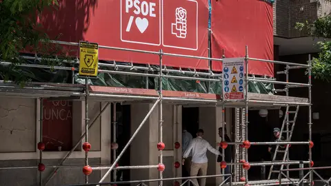 Fachada de la sede nacional del PSOE en Ferraz, a 27 de mayo de 2026, en Madrid (España) Fachada de la sede nacional del PSOE en Ferraz, a 27 de mayo de 2026, en Madrid (España)