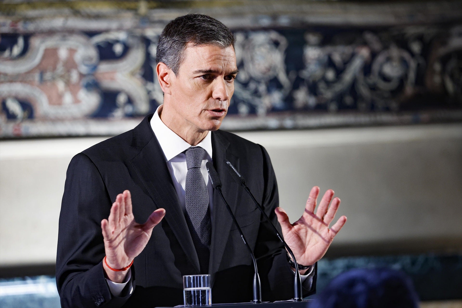 Pedro Sánchez, durante su visita en El Vaticano Pedro Sánchez, durante su visita en El Vaticano