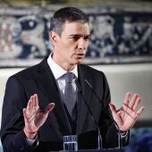Pedro Sánchez, durante su visita en El Vaticano