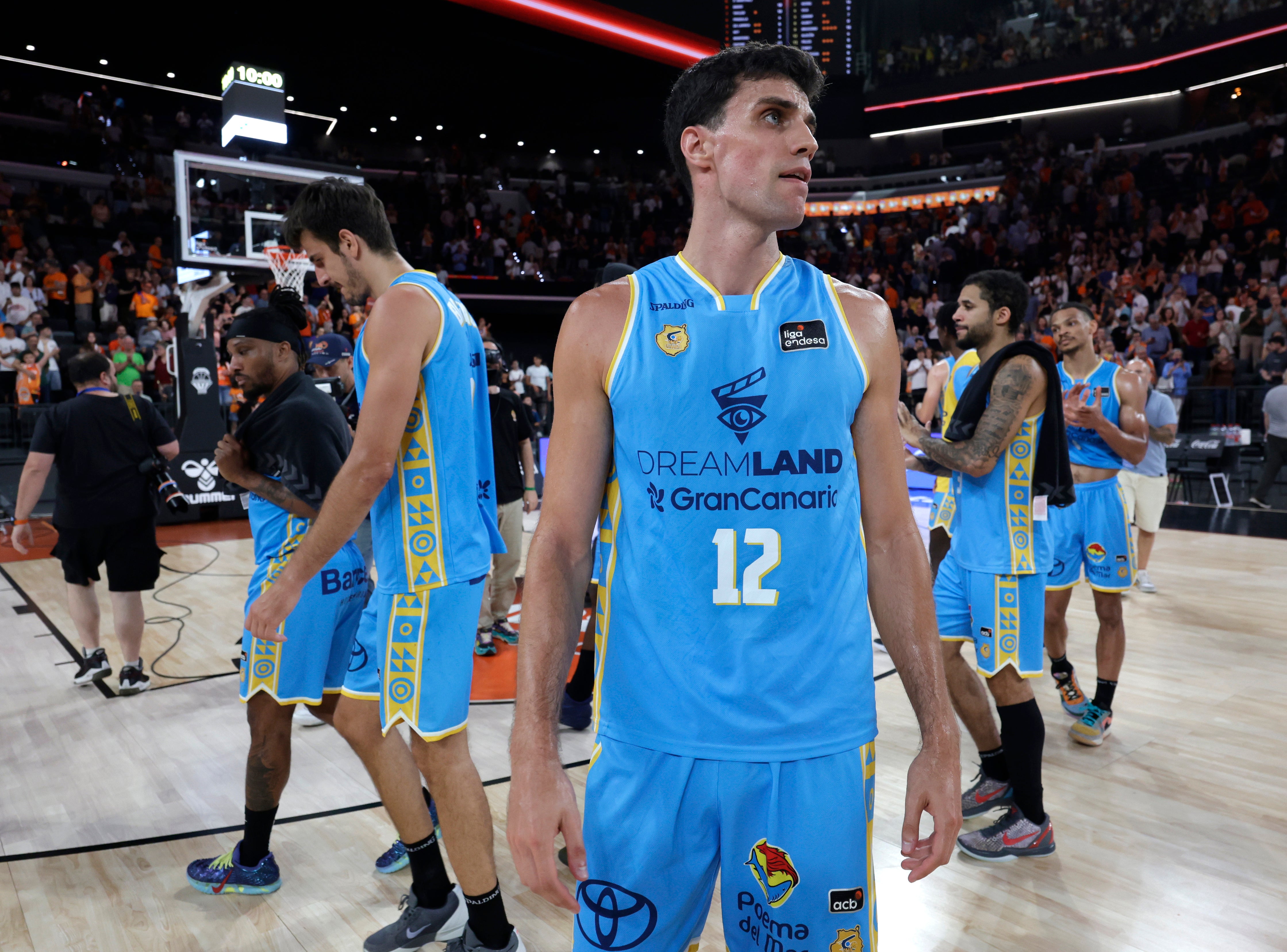 Jugadores del Dreamland Gran Canaria después del partido Jugadores del Dreamland Gran Canaria después del partido
