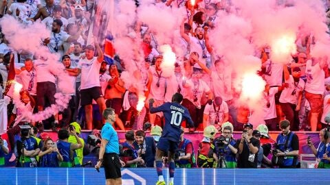 Dembel&eacute; en la final de la Champions