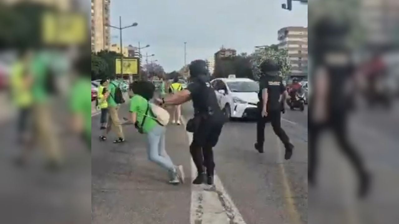 Pilar Bernabé denuncia lo ocurrido tras el empujón de un policía a una manifestante en Valencia: "La imagen es inaceptable" Pilar Bernabé denuncia lo ocurrido tras el empujón de un policía a una manifestante en Valencia: "La imagen es inaceptable"