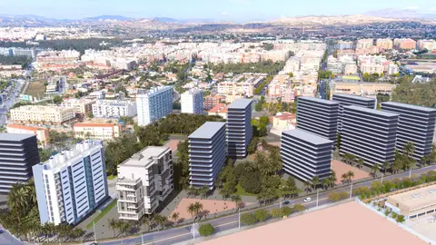 Simulación de la fisionomía que tendrá el barrio de San Antón de Elche. Simulación de la fisionomía que tendrá el barrio de San Antón de Elche.
