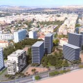 Simulación de la fisionomía que tendrá el barrio de San Antón de Elche. 