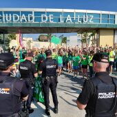 Profesores concentrados este lunes en las puertas de la Ciudad de la Luz
